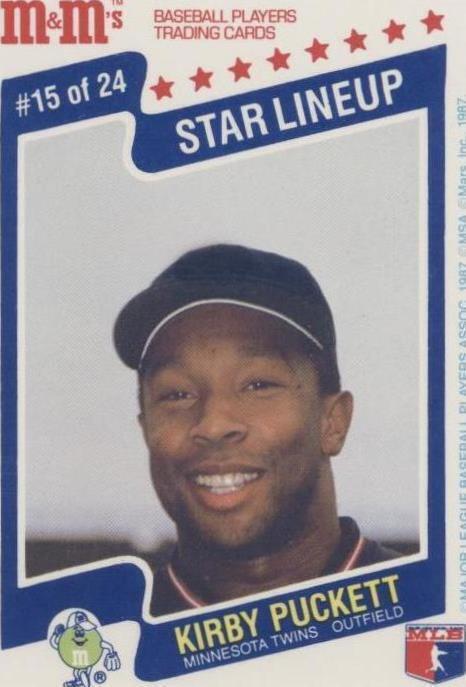 1987 M&M's Star Lineup - Kirby Puckett #15