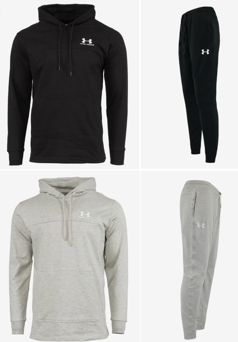 New Mens UA Under Armour Fleece Hoodie & Jogger Set Pants Hooded Pullover Outfit