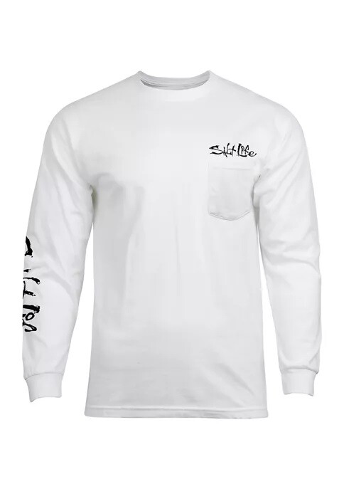 

Рыболовная рубашка SALT LIFE Fishermans American Flag Performance L/S Выберите размер, Белый
