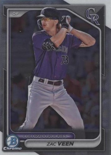 その他 bowman2021 ZAC VEEN atomicrefractor auto ZAC VEEN AUTO 1st 2020 Bowman Chrome Draft Autograph Rockies