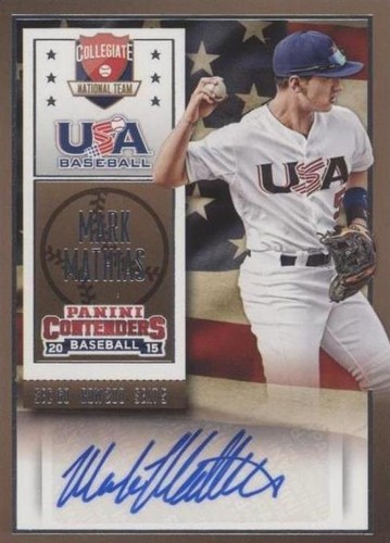 2015 Panini Contenders - Mark Mathias #36