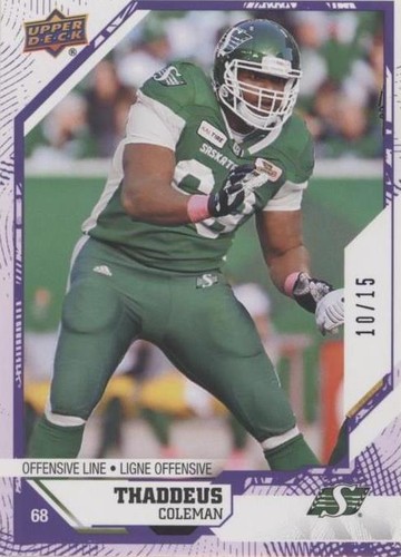 2019 Upper Deck CFL Thaddeus Coleman #143