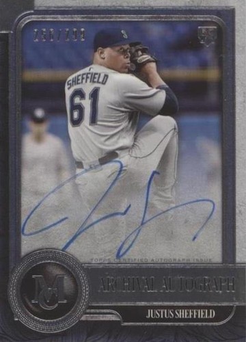 2019 Topps Museum Collection - Justus Sheffield #AA-JSH