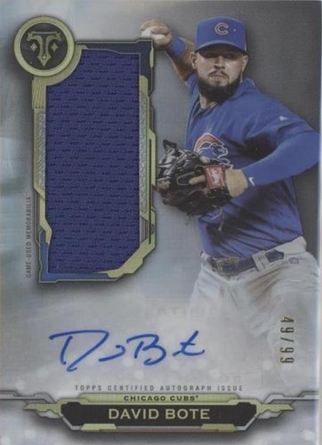 2019 Topps Triple Threads - David Bote #AUJR-DB