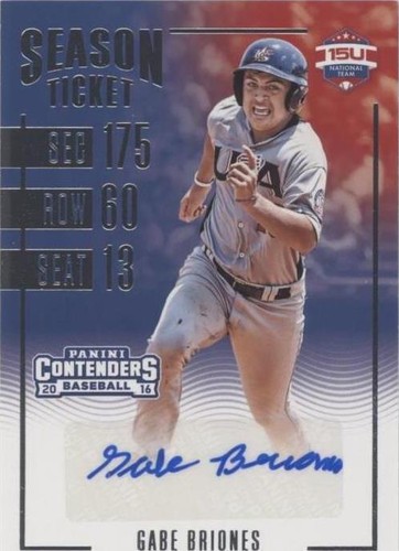 2016 Panini Elite Extra Edition - Gabe Briones #15U-GB