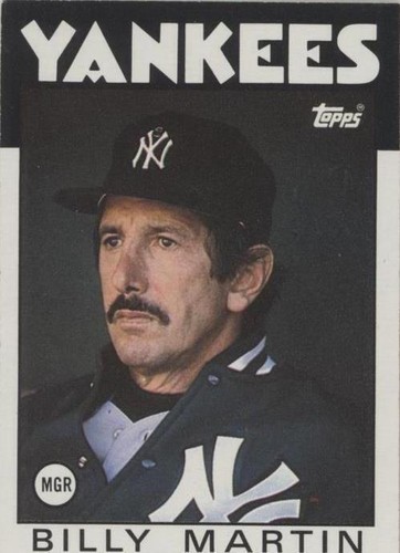 1986 TOPPS #651 BILLY MARTIN NEW YORK YANKEES MANAGER | eBay