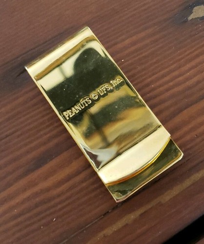 Peanuts Snoopy Gold Tone Money Clip