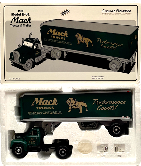 1960 Model B-61 Mack Tractor & Trailer - Performance Counts - 1:34
