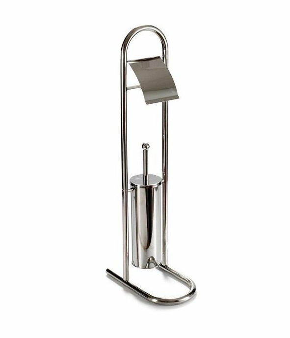 Piantana Porta Carta Igienica Porta Rotolo Scopino Inox Arredo Bagno idea