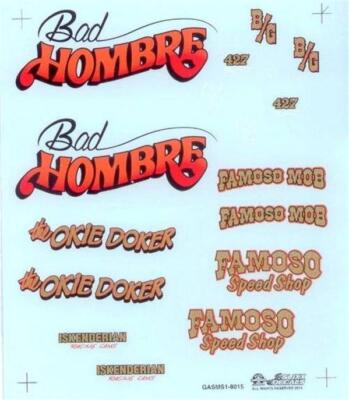 Slixx 8015 Gasser Mini Sheet #1  1/24 1/25 Drag decal