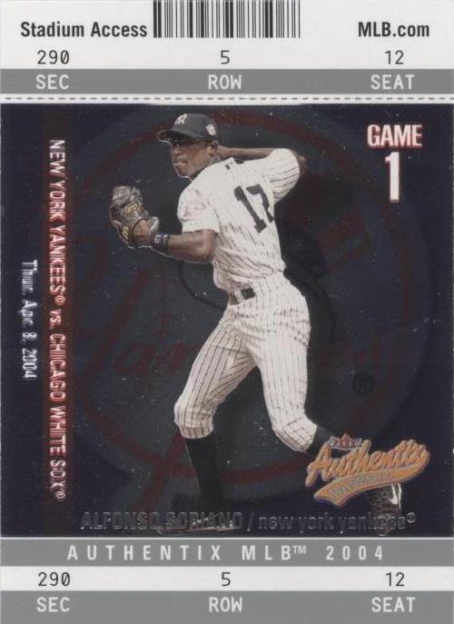 2004 Fleer Authentix - Alfonso Soriano #73