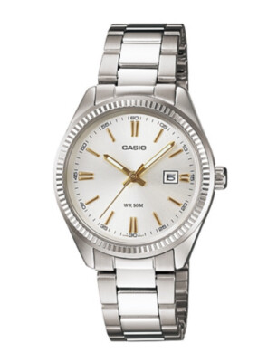 Casio  Original  LTP-1302D-7A2Ladys Analog  Stainless Steel back  Watch LTP1302