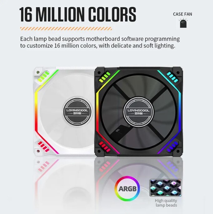 ARGB & PWM RGB 120mm Desktop PC Computer Case CPU Quiet Exotic Cooling Fan A2