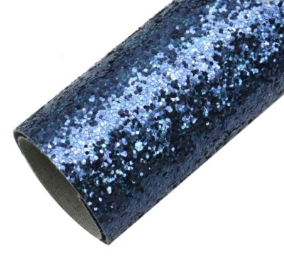 Chunky glitter navy blue FAUX LEATHER SHEET 8 X 12'' 1043367 Solid