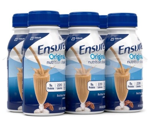 24ct ENSURE Original Nutrition BUTTER PECAN Meal Replacement Shakes 9g Protein