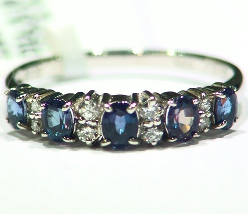 Vintage .75CT Platinum Natural Cut White Diamond Alexandrite Engagement Ring
