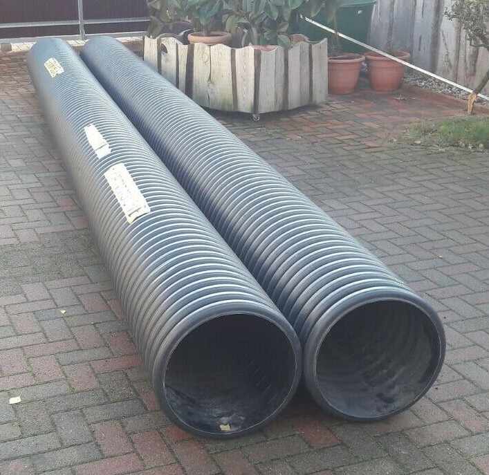 1x Drainagerohr DN 400 von Fränkische 6 m lang Kunststoff Entwässerungsrohr  