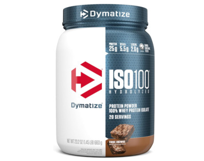 Dymatize ISO 100 Hydrolyzed Whey Protein 2 LBS  [Fudge Brownie]