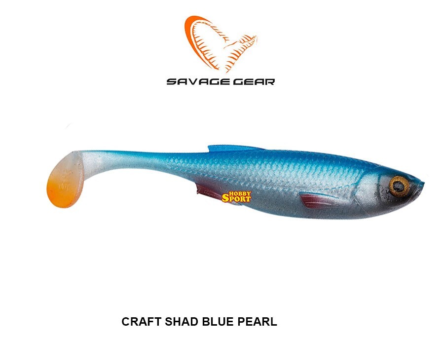 SAVAGE GEAR CRAFT SHAD 8,8 CM  GR 4,2 COL BLUE PEARL 5 PZ SPINNING FIUME MARE