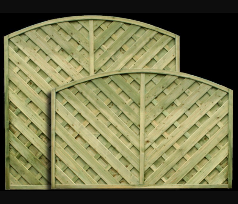 MADRID MODERN GARDEN FENCE PANEL Euro Fence Arch Top Panel in Derby