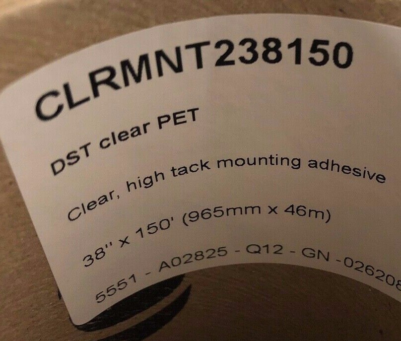 NEW GraphicMount Clear Adhesive - 38in x 150ft CLRMNT238150