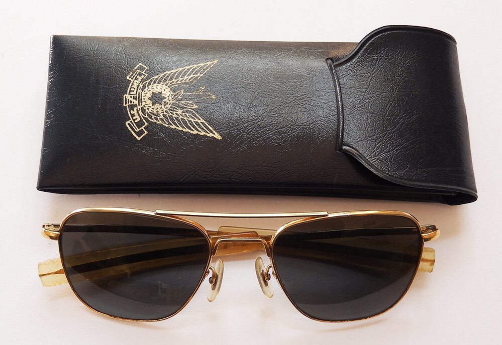 小物 AMERICAN OPTICAL VINTAGE AVIATOR 1970s VINTAGE 1970'S AMERICAN OPTICAL AO COMMAND ISRAEL AIR FORCE PILOT