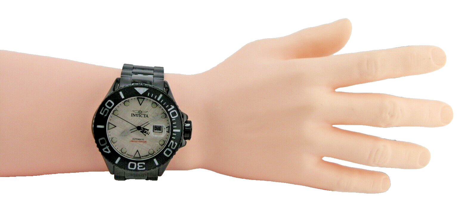 Pre-owned Invicta 47154 Swiss Automatic Eta 2824 Masterpiece Meteorite Dial Limited