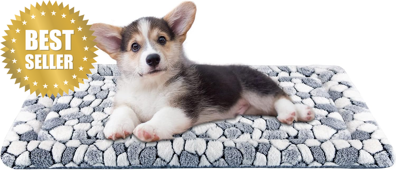 Stylish Dog Crate Pad Bed Mat Reversible (Cool & Warm), Soft Pet Sleeping Mat Do
