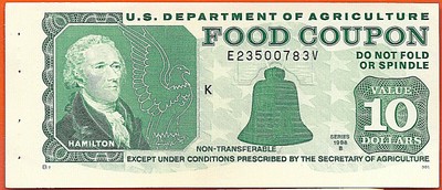 FOOD STAMP COUPON $10.00 & 5 C SCRIP STORE   + 1 c 5 c 10 c food stamp Tokens