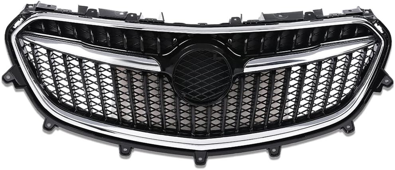 Front Upper Grille Replacement Chrome Black for 2017 2018 2019 Buick Encore