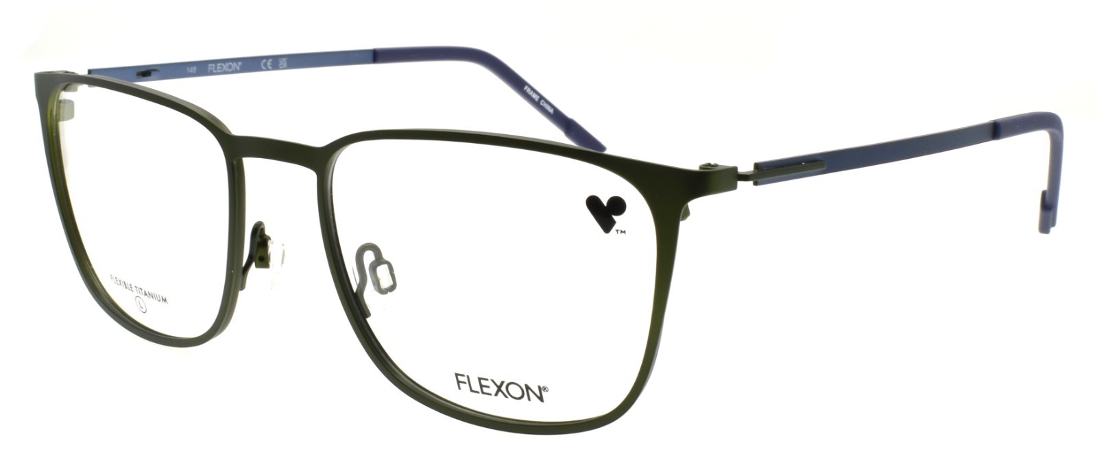 Flexon E1143 301 L Men's Eyeglasses Matte Kelp Green 54-18-145 Flexible Titanium