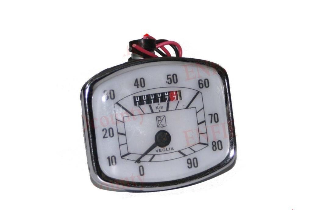Vespa Vegelia Piaggio Logo 90 Kmph White Face Speedometer VNB 125 GS 150  