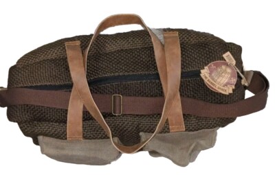 Barrel Shack Tote Bag Brown canvas burlap overnight duffel bag Man Gift for Guys