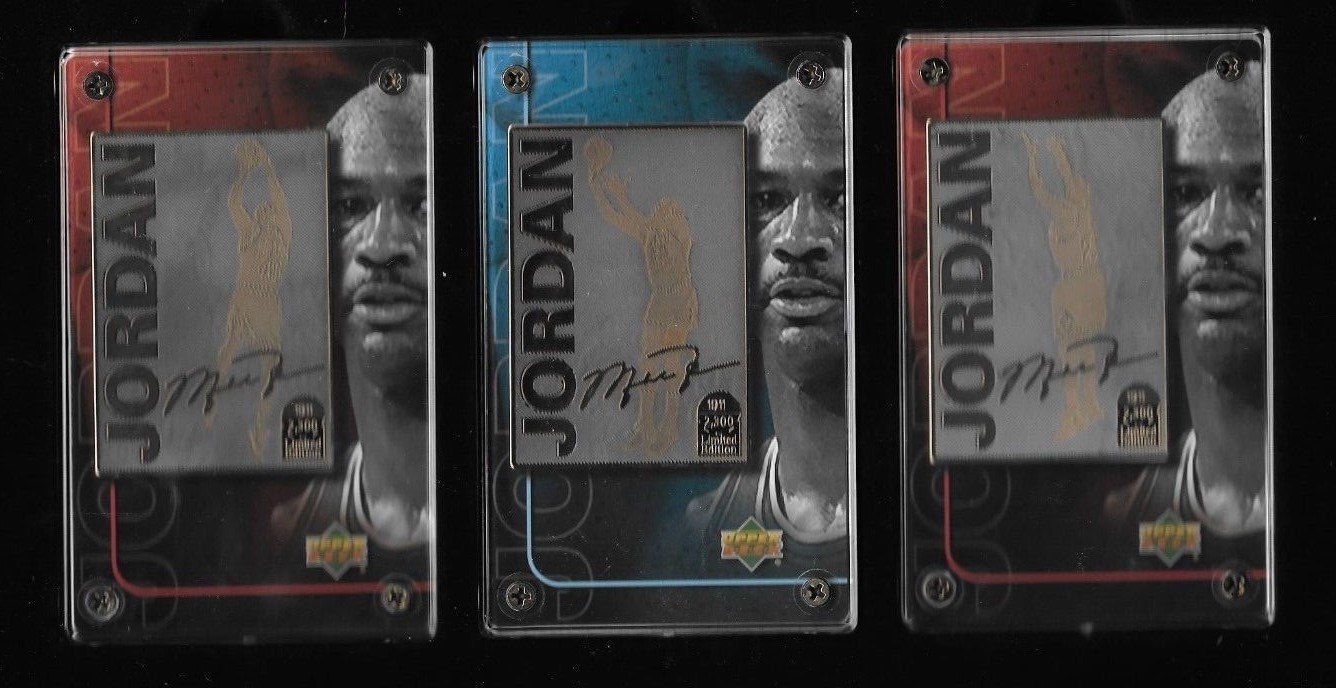 1999 Upper Deck Michael Jordan Upper Deck 24 Kt gold 3 card