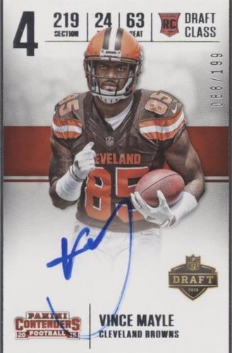 2015 Panini Contenders Vince Mayle #DC-VM