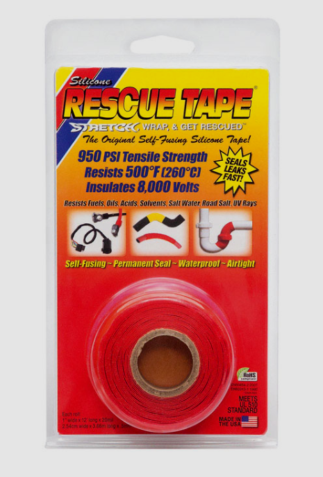 RESCUE TAPE Self-Fusing RED Silicone Repair Permanent Waterpro...