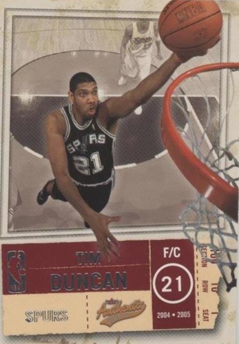 2004-05 Fleer Authentix - Tim Duncan #21