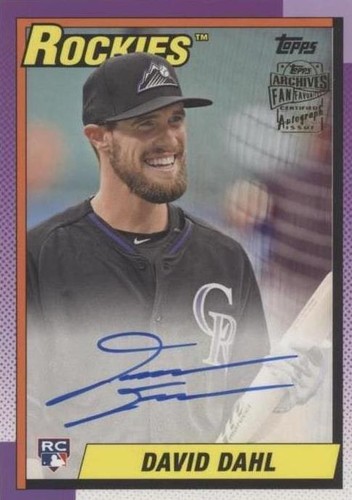 2017 Topps Archives - David Dahl #FFA-DD