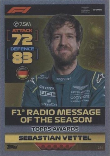 2022 Topps F1 Turbo Attax - Sebastian Vettel #284