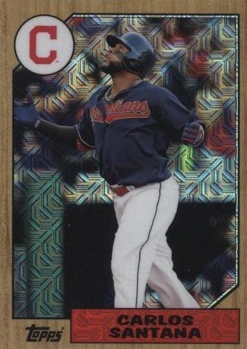 2017 Topps Silver Pack 1987 Design Chrome - Carlos Santana #87-CSA