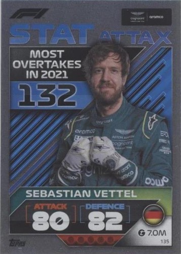 2022 Topps F1 Turbo Attax - Sebastian Vettel #135