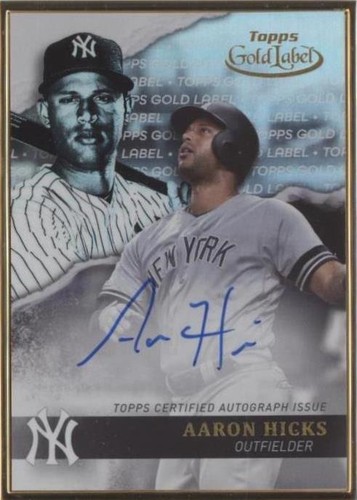 2020 Topps Gold Label - Aaron Hicks #GLA-AH