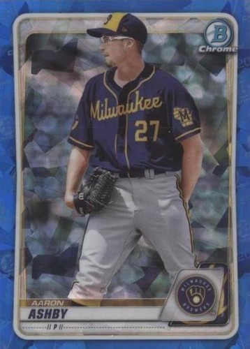 2020 Bowman Chrome Draft Sapphire Edition - Aaron Ashby #BD-186