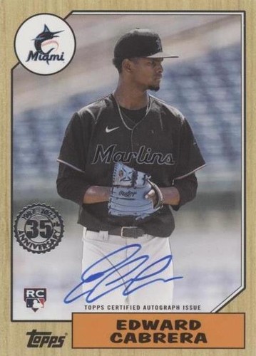 2022 Topps Series 2 - Edward Cabrera #87BA-EC