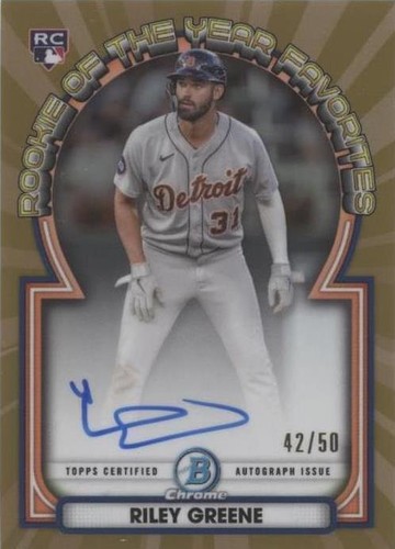 2023 Bowman Baseball Riley Greene RC BS-10 Spotlight Insert Rookie 
