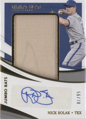 2021 Panini Immaculate Collection - Nick Solak #JB-NS