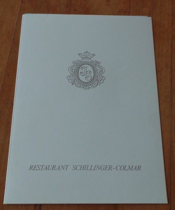 Rare Collector - Menu Reveillon 1986 - Restaurant Schillinger - Colmar