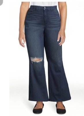 BRAND NEW WOMEN'S SIZE 18W TERRA & SKY FLARE JEANS