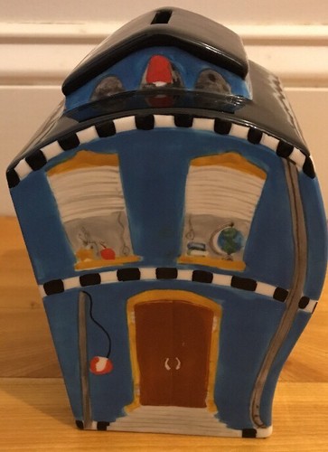 Schoolhouse Decorative Coin Piggy Bank Money Savings 6”