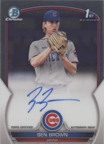 2023 Bowman Chrome Prospect Auto Refractor /499 Ben Brown #CPA-BBN 